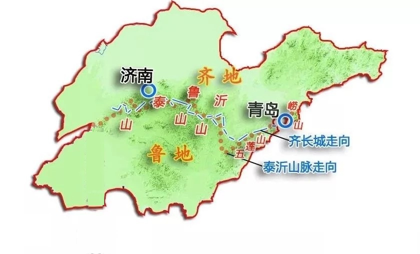 山东齐鲁文化分界图